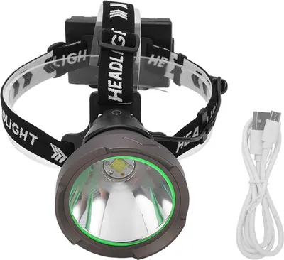 Obrázek produktu pro Vysoce jasná LED čelovka, dobíjecí přes USB, výkonná kapesní svítilna pro kempování, turistiku a rybaření