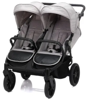 Produktbild von Fillikid Zwillingswagen Duette grau