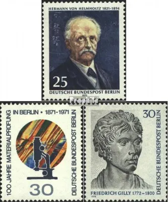 Produktbild von Briefmarken Berlin (West) 1971 Mi 401,416,422 (kompl.Ausgaben) gestempelt Helmholtz