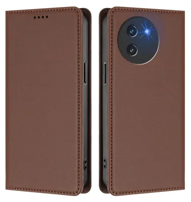 Immagine prodotto di Custodia in pelle per Doogee Note 59 / Note 59 Pro, custodia flip magnetica in Finto cuoio con supporto Marrone