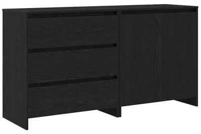 Obrázok produktu pre Komoda Mat, čierna, 70x41x75 cm - Kompaktná komoda z masívneho dreva, vhodná do predsiene alebo obývačky