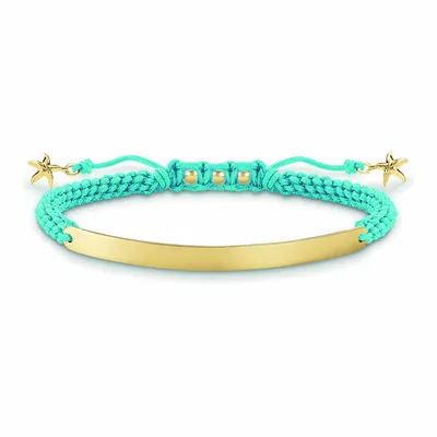 Zdjęcie produktu dla Thomas Sabo bransoletka damska 925 srebro jasnoniebieski/złoty LBA0060-848-1-L19v