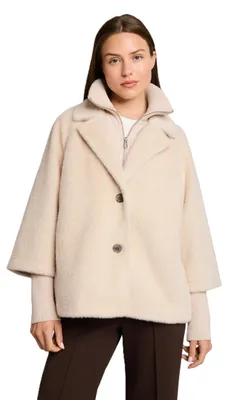 Produktbild von TOM TAILOR Damen Cosy Cape Jacke im 2-in-1-Look
