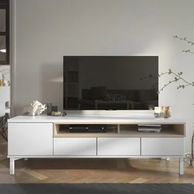 Productafbeelding van Tv-meubel Roomers Wit/Naturel - Giga Living