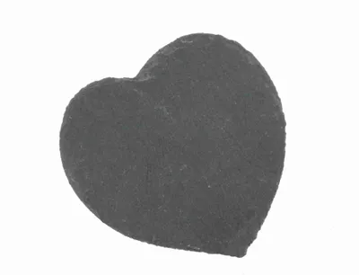 Produktbild von Herz Schiefer Ø11cm Schieferherz Schiefertafel Schieferplatte Hochzeit Muttertag, Menge:1 St.