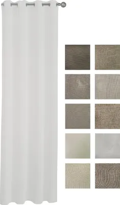 Produktbild von Gardinen Vorhänge Ösenvorhang 140*240/250 cm 100% Polyester (Beige 59)
