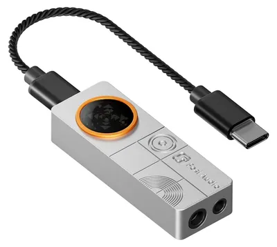 Produktbild von Kopfhörerverstärker mit USB-C DAC – 220 mW Ausgangsleistung – Silber – Für PC, PS5, Switch