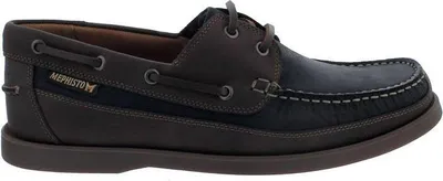 Produktbild von Mephisto Boating Bootsschuh, Glattleder, Black - Brown, Spinnaker-Kollektion, Weite G 43