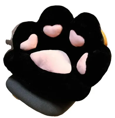 Image de Coussin « pattes de chat », confort moelleux, motif amusant, 70 x 60 cm, style H
