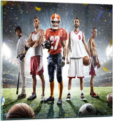 Produktbild von Bilder auf glas - Sport Sportler - 60x60cm - Glasbilder - Wandbilder - Kunstdruck - zum Aufhängen bereit - Wanddekoration aus Glas - Glas Bilder - Wandbild auf Glas - Einteilig - GAC60x60-3873