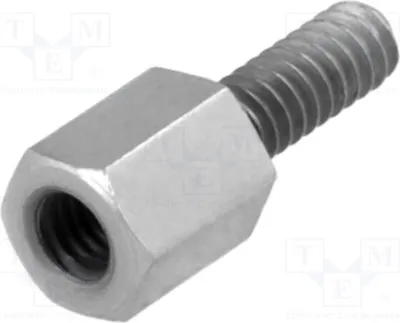 Obrázok produktu pre 10 kusov distančných objímok s vnútorným závitom 6 mm: M3, vonkajším závitom: 2130X06/8, distančné prvky
