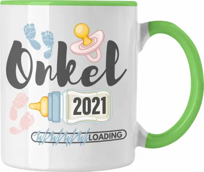 Produktbild von Trendation - Onkel 2022 Loading Tasse Werdender Onkel Schwangerschaft Ankündigung Bruder (Grün)