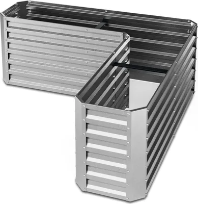 Obrázek produktu pro Blumfeldt High Grow vyvýšený záhon, tvar L, odolný vůči povětrnostním vlivům, odolný vůči korozi, robustní, 742 L