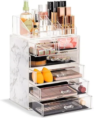 Produktbild von Kosmetik Organizer mit 6 Schubladen - Transparent