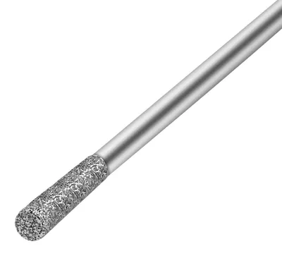 Zdjęcie produktu dla Wiertło do frezarki do paznokci, diamentowe, węglik spiekany, cylindryczne, do usuwania skórek, średnica trzpienia 3/32 cala, kolor srebrny, 1 sztuka