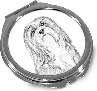 Productafbeelding van Lhasa Apso spiegel met foto van hond Art-Dog