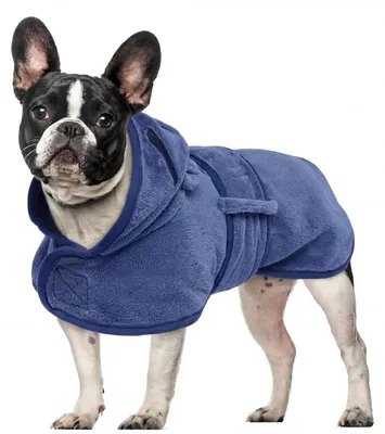 Produktbild von Hundetrockengewand - Superabsorbierender Mikrofaser-Bademantel für mittelgroße Hunde