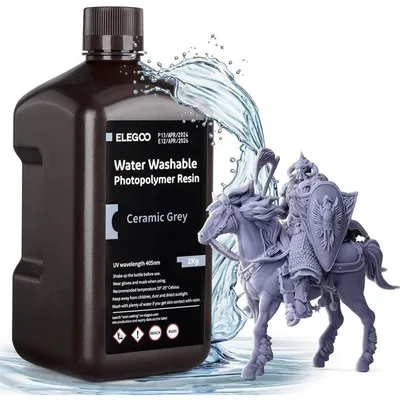 Produktbild von ELEGOO wasserabwaschbares Harz 2 kg, Grau