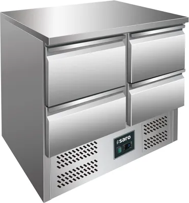 Immagine prodotto di Tavolo da lavoro refrigerato Saro VIVIA S901 900x870-890x700mm con 4 cassetti in acciaio inox GN1/2
