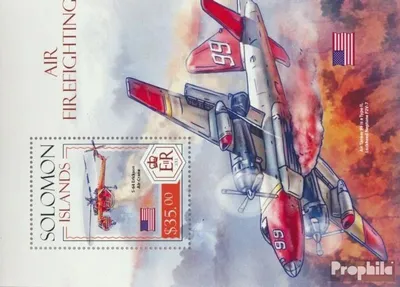 Produktbild von Briefmarken Salomoninseln 2014 Mi Block 268 (kompl. Ausg.) postfrisch Brandbekämpfung aus der Luft