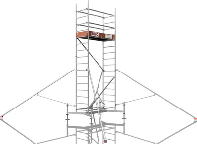 Produktbild von ALTEC Rollfix 500 | inkl. Fussplatten  | Traverse ausziehbar   | 4x Dreieckausleger | Rollgerüst