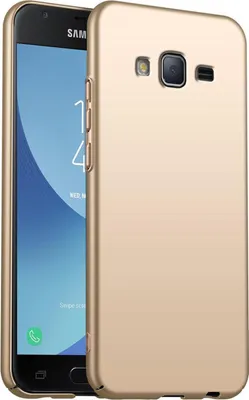 Produktbild von Conie Kunststoff Schutzhülle für Samsung Galaxy J1 2016 Tasche Hard Case Cover Bumper Hartplastik Hülle in Gold