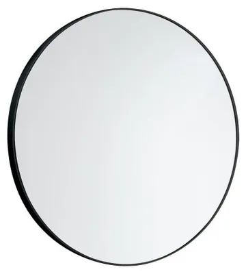 Obrázok produktu pre Okrúhle zrkadlo v plastovom ráme ø 60 cm, matná čierna