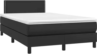Immagine prodotto di vidaXL Letto a molle con materasso nero 120x200 cm in Pelle finta