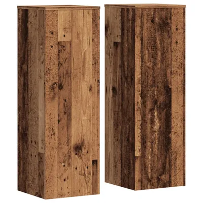 Obrázek produktu pro vidaXL Stojan na rostliny 2 ks. Vzhled rekultivovaného dřeva 33x33x100 cm materiál na bázi dřeva