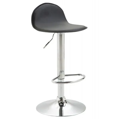 Produktbild von CLP Barhocker Lana V2 Kunstleder drehbar und stufenlos verstellbar schwarz Gestell Farbe chrom