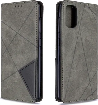 Produktbild von Mobigear Rhombus Slim  Samsung Galaxy A41 Hülle Klapphülle - Schwarz
