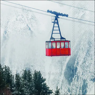 Produktbild von Serviette "Ski Gondel", 20 Stück
