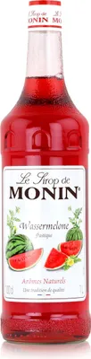 Produktbild von Monin Wassermelone 1L Sirup, Kaffeesirup, Cocktailsirup, Dessertsirup, alkoholfrei, ohne künstliche Aromen, für Eis, Sorbets und Cremes