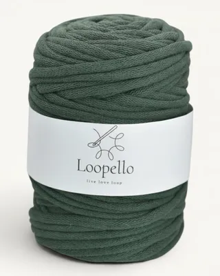 Produktbild von Loopello Baumwollkordel Pro 9 mm 100 m – Flaschengrün