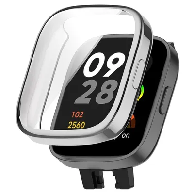 Image de Boîtier de montre en TPU argenté avec galvanoplastie intégrale pour Xiaomi Redmi Watch 3 Case