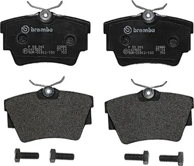 Image de Jeu de garnitures de frein Brembo, frein à disque essieu arrière P 59 041