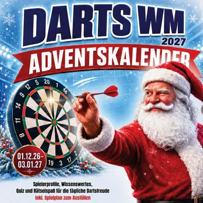 Produktbild von Darts-Adventskalender zur WM-Vorbereitung: Spielerprofile, Quiz & WM-Spielplan