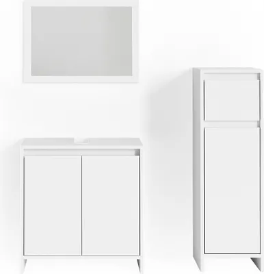 Produktbild von Badmöbel-Set Vicco Emma Weiß 3 Teile, mit Midischrank, Model 31949