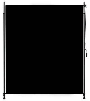 Produktbild von Außenrollo - Senkrechtmarkise für Balkon, Terrasse und Fenster - 200×270 cm - Kurbel, verstellbare Stangen - UV-Schutz - Hakenbefestigung - Armeegrün