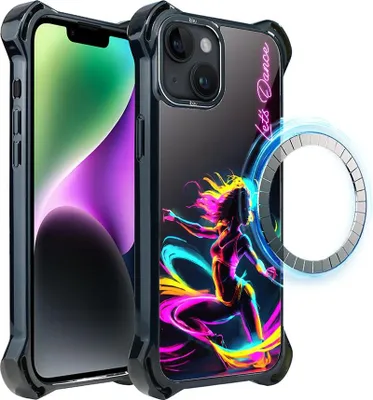 Produktbild von IBIZU DropGuard Ultra iPhone 14 Hülle mit MagSafe, #ElectroMove, Tanzrhythmus