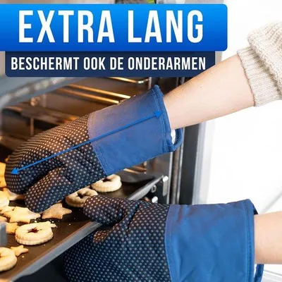 Produktbild von Famanu Ofenhandschuhe mit Silikonbeschichtung - Grau