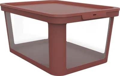Produktbild von Box mit Stülpdeckel 45 l ALBRIS, Farbe:Iron rot