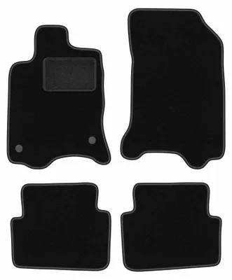 Obrázok produktu pre Velúrové autokoberce pre: Renault Laguna II 2001-2007 (kombi/liftback) – sada 4 ks, čierne, na mieru – Wielganizator LUX – úchyty: vodič