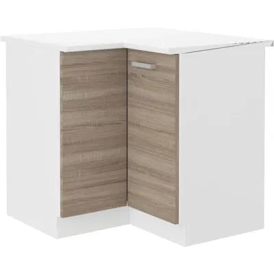 Obrázek produktu pro Dolní rohová skříňka DAGA - 89x89 cm, dub lanýž / bílá