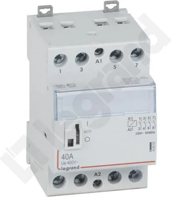 Productafbeelding van Legrand installatieschakelaar, 230V, 40A, 4S, met handschakelaar, 1 stuk.