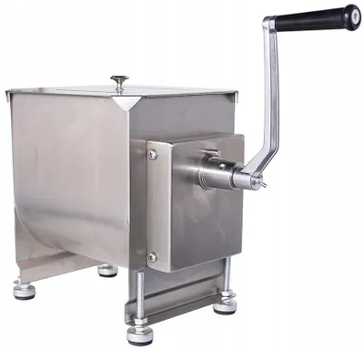 Immagine prodotto di Impastatrice manuale professionale per salsicce con manovella in acciaio 30 litri Nuovo