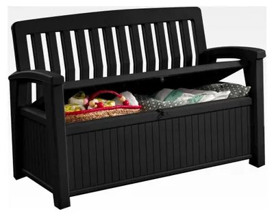 Produktbild von Sitzbank mit Stauraum, 277 L, espressobraun, 63,5 x 132,69 x 89,5 cm