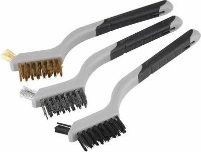 Zdjęcie produktu dla Małe szczotki, zestaw 3, 180 mm, długość drutu 16 mm, średnica 0,5 mm nylon