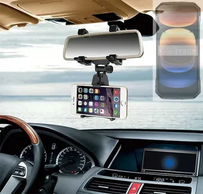 Produktbild von K-S-Trade Smartphone Halterung kompatibel mit Doogee V Max Plus Rückspiegel Halterung schwarz Auto Halterung KFZ Halter