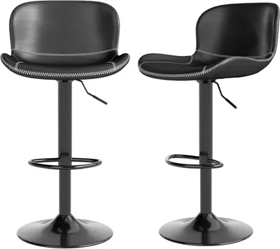 Immagine prodotto di Sgabelli da bar - Sedie da bar - Sedie da cucina - Sgabelli - Sedie - Set da 2 - Regolabili in altezza